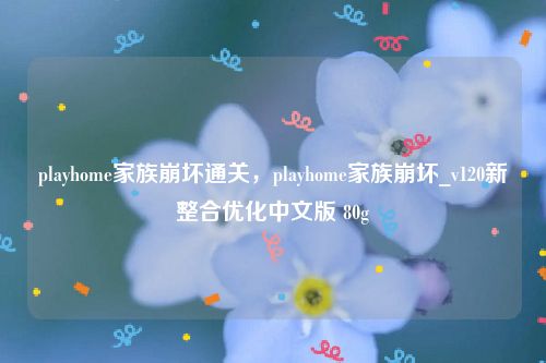 playhome家族崩坏通关，playhome家族崩坏_v120新整合优化中文版 80g